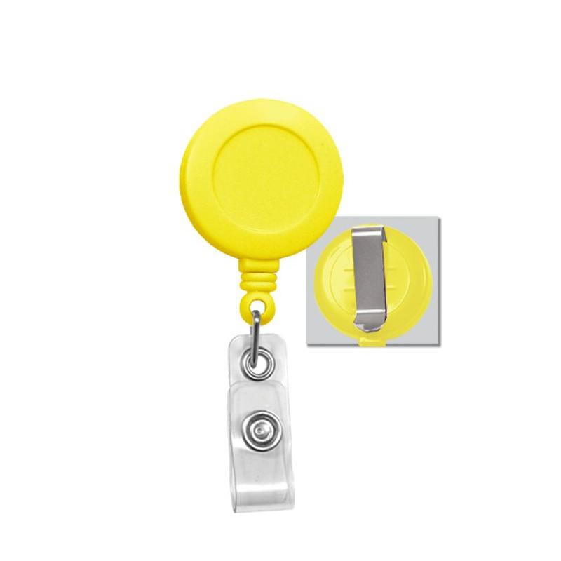 Yellow Small Dial Plastic Reel Badge